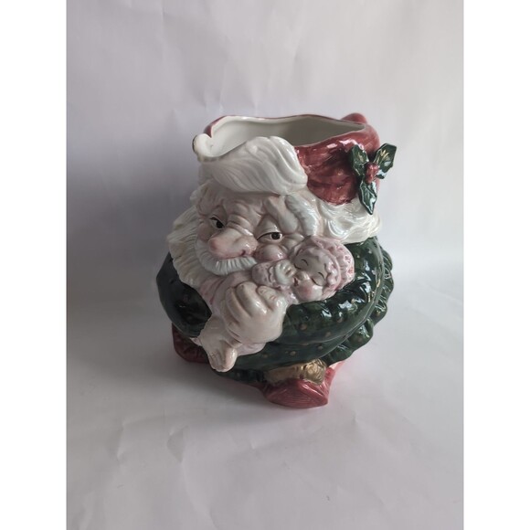 Fitz Floyd Santa Elf Pitcher 1989 1.75 qt Large Vintage Jug Christmas - Picture 2 of 9